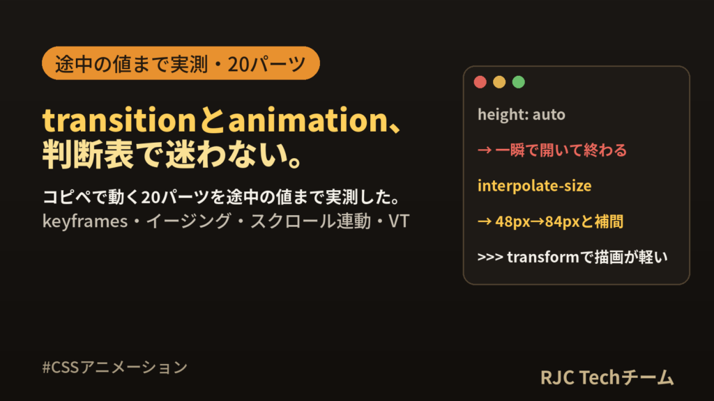 CSS アニメーション｜transitionとkeyframesの違いと実用20選
