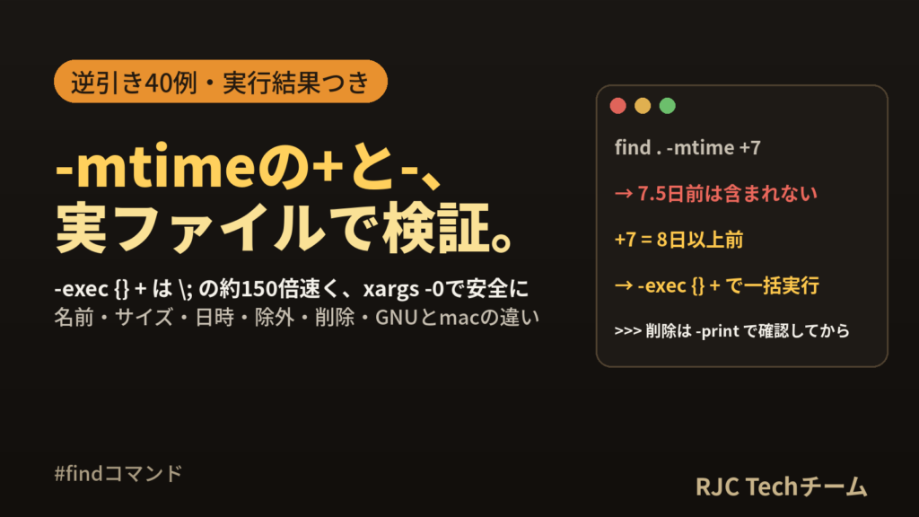 findコマンドの使い方｜目的別逆引き40例と-exec・xargsの違い