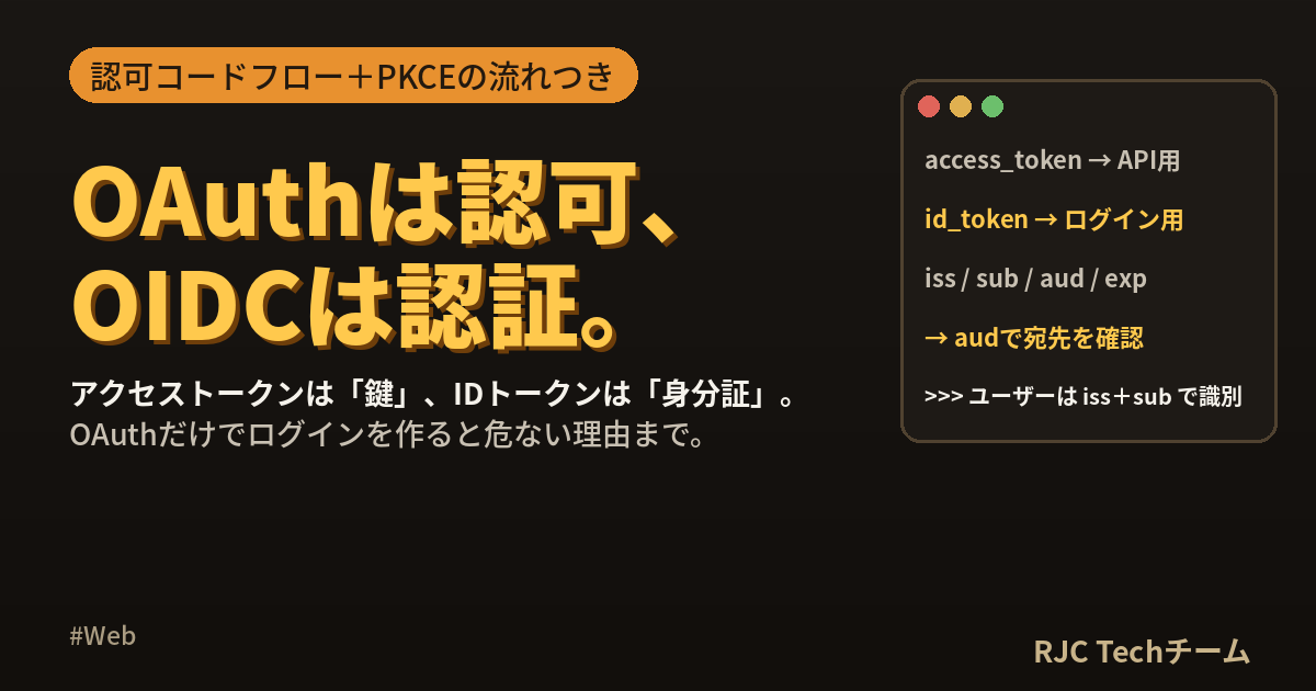 OAuth 2.0とOpenID Connectの違いをわかりやすく解説