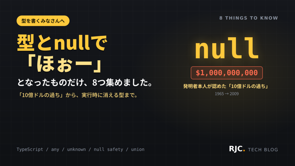 TypeScriptの型とnull8選｜any・unknown