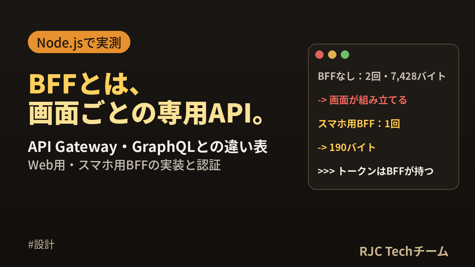 BFF（Backend for Frontend）とは｜構成図とNode.js実装