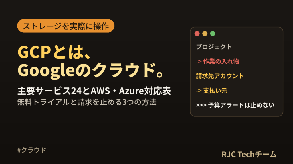 GCPとは｜Google Cloudの主要サービス・料金・無料枠・始め方
