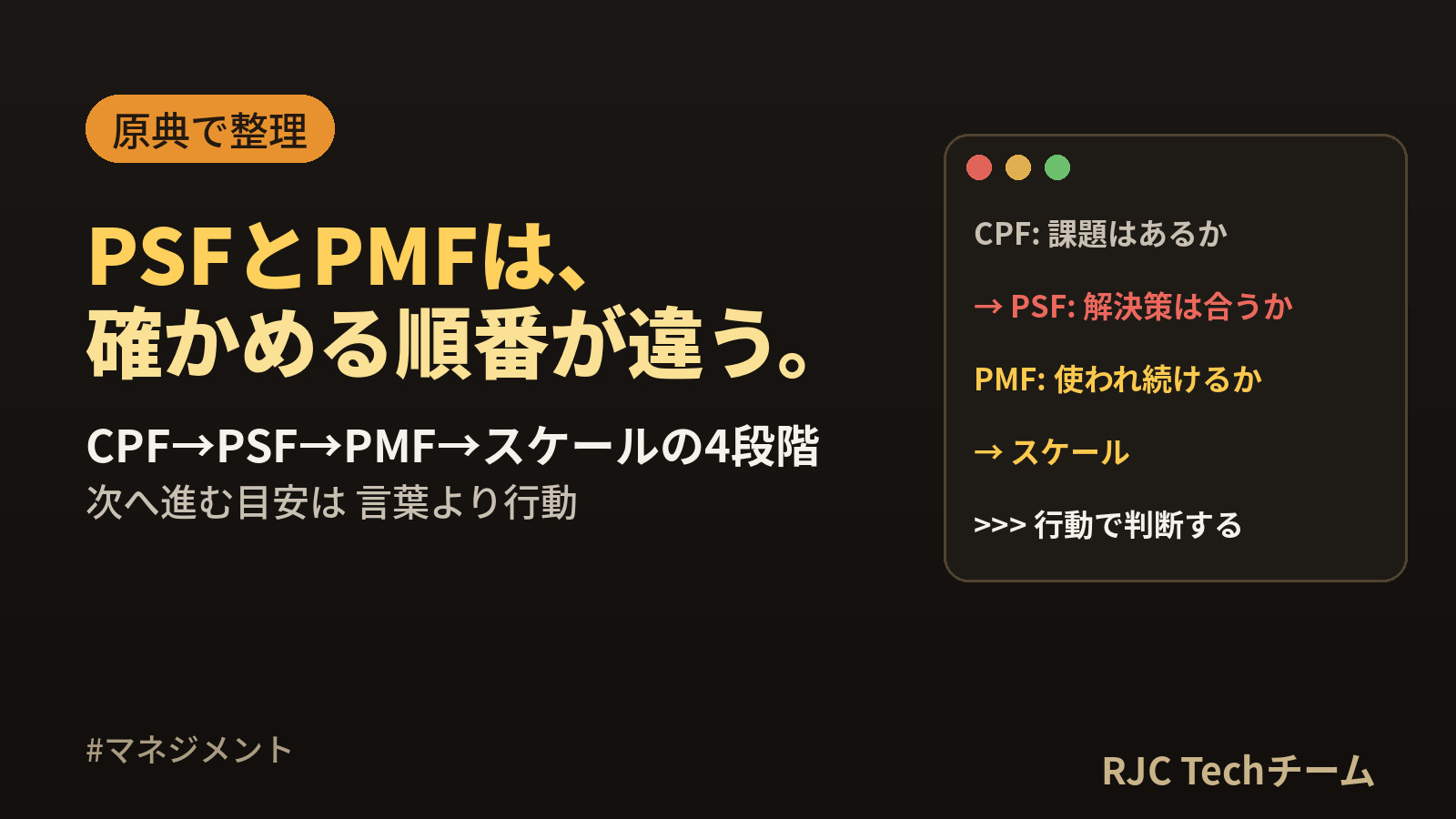PSFとPMFの違い｜検証の順番と判断基準
