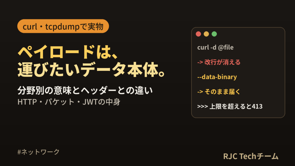 ペイロードとは｜ヘッダーとの違い・API・JWT・パケットを実物で解説