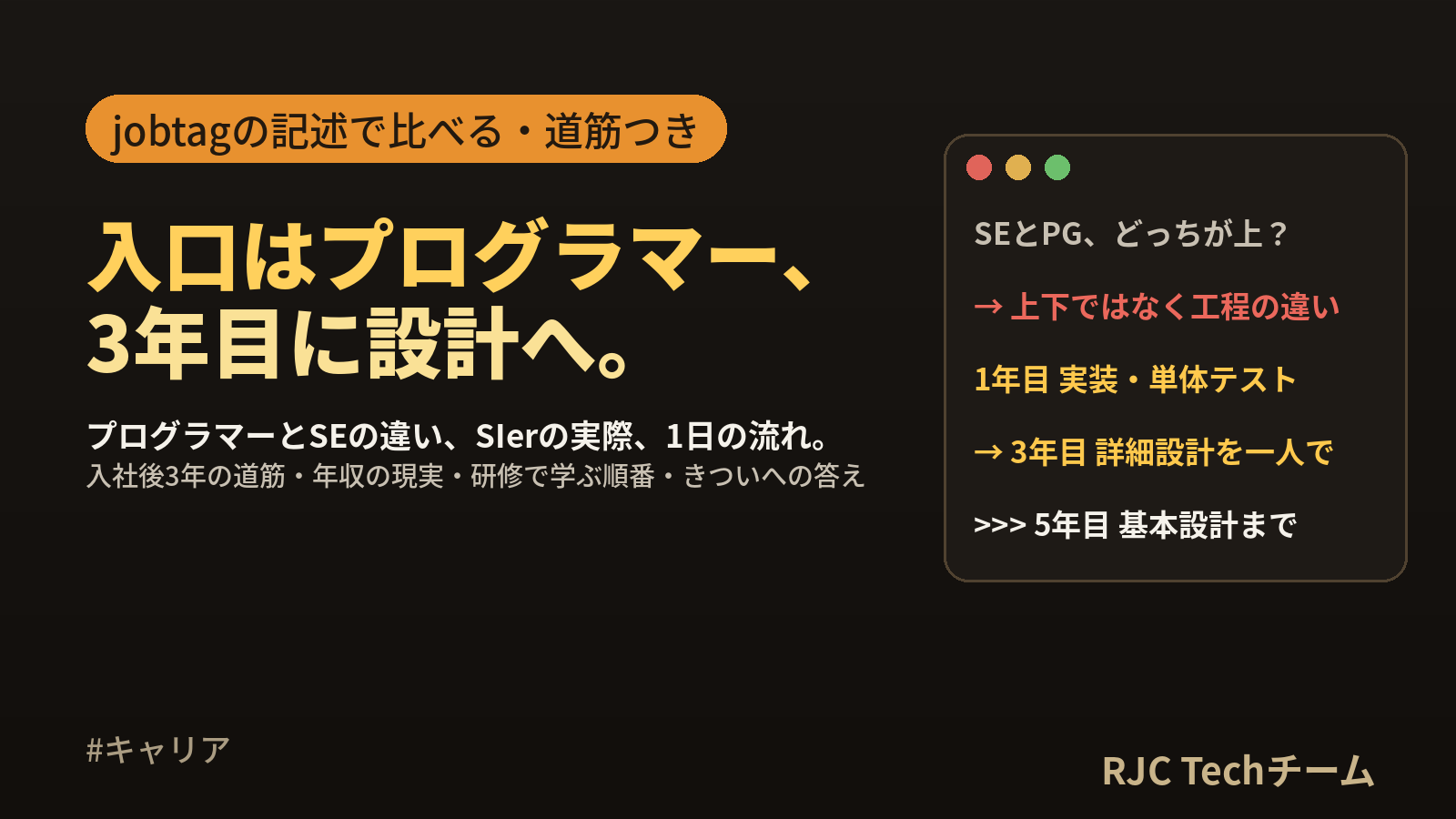 未経験からシステムエンジニア・プログラマーになるには｜違いと3年目までの道筋