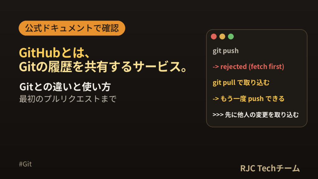 GitHubとは・使い方｜Gitとの違いと最初のプルリクエストまで