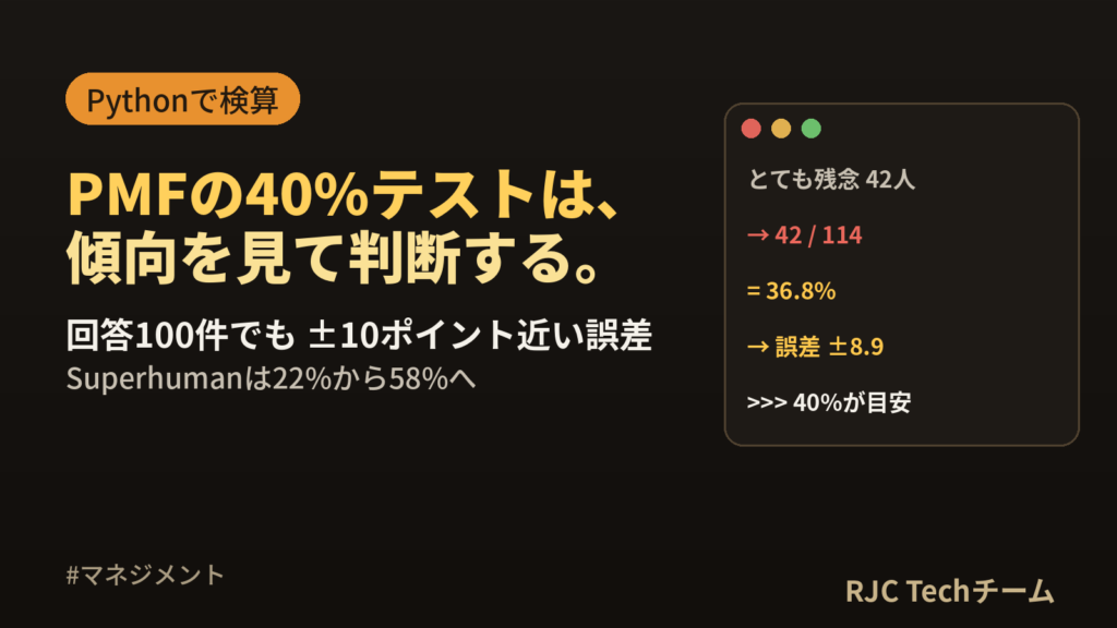 PMFとは｜40%テストでの測り方と集計方法