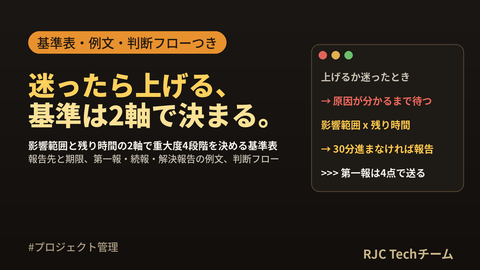 エスカレーションのルールと基準｜判断フローと例文テンプレート