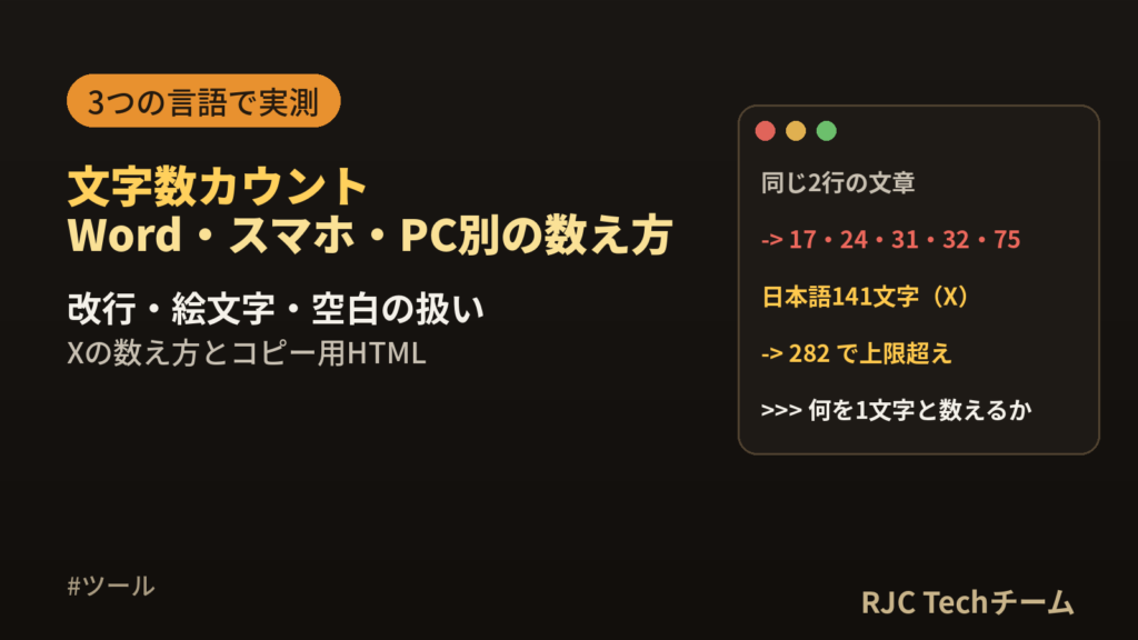 文字数カウントのやり方｜Word・スマホ別の数え方と改行・絵文字の扱い