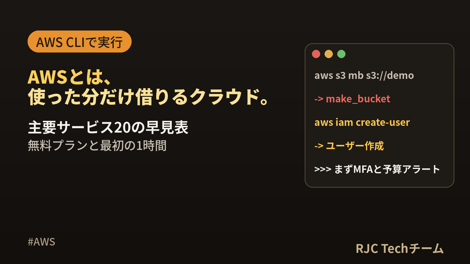 AWSとは｜初心者向けに主要サービス・料金・始め方を解説