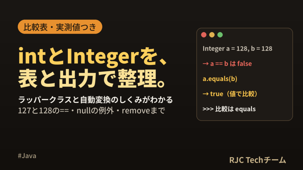 Java Integerとintの違い｜ラッパークラスとオートボクシング