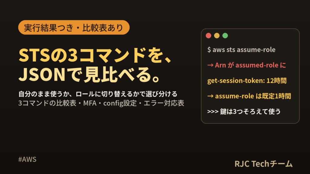 AWS STSの使い方 一時認証情報とassume-roleの違い早見表