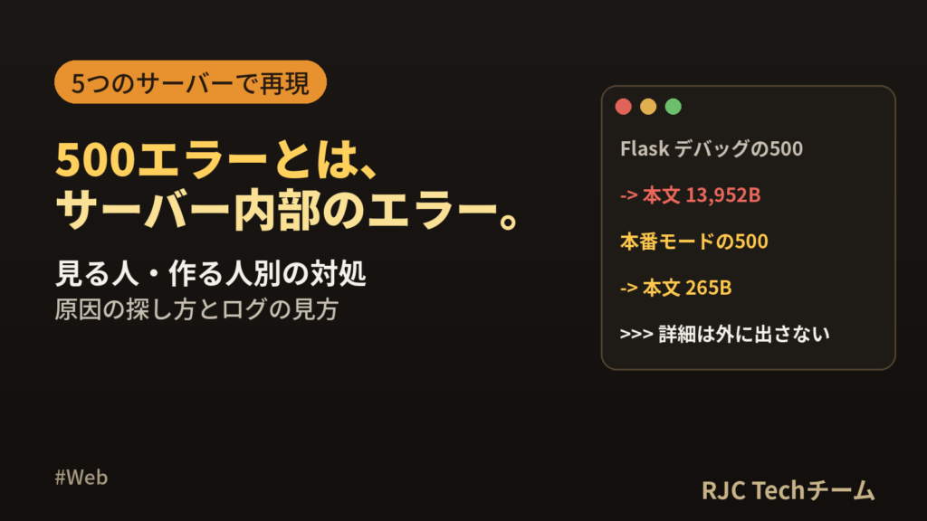 500エラーとは｜Internal Server Errorの原因と直し方を実例で