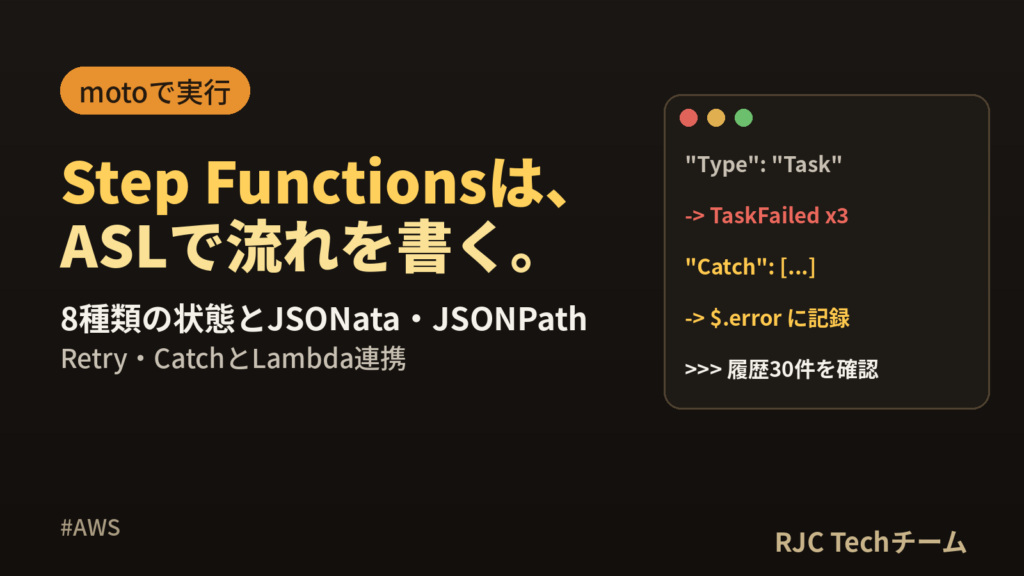 Step Functions入門｜ASLの書き方とLambda連携・Retry
