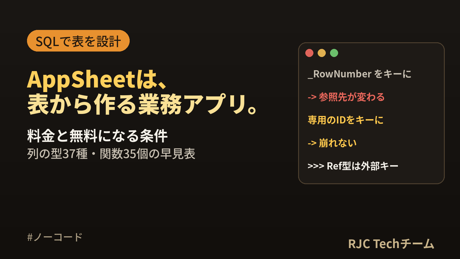 AppSheetとは｜使い方・料金・関数とRef型の表設計を実例で解説