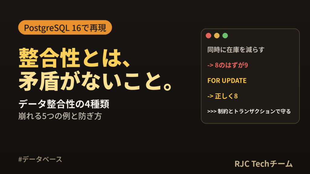 整合性とは｜意味とデータ整合性の種類・崩れる例と守り方