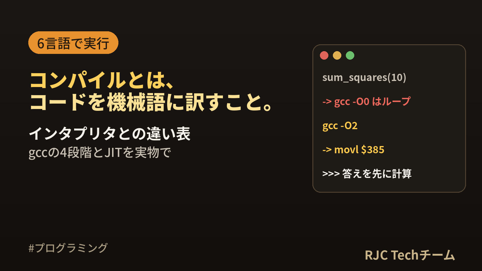 コンパイルとは｜意味・インタプリタとの違いを6言語の実行で解説