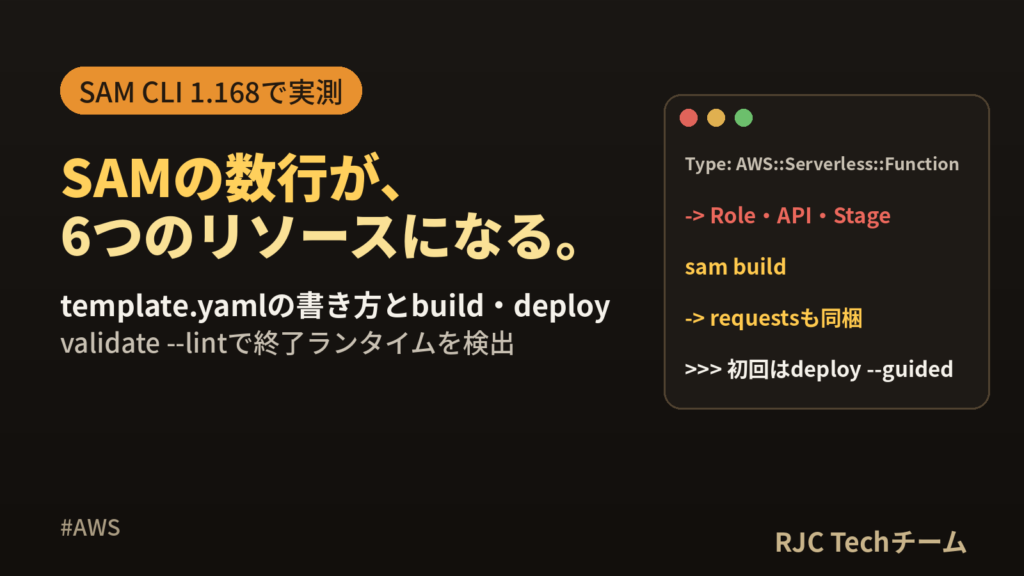 AWS SAM入門｜template.yamlの書き方とbuild・deploy