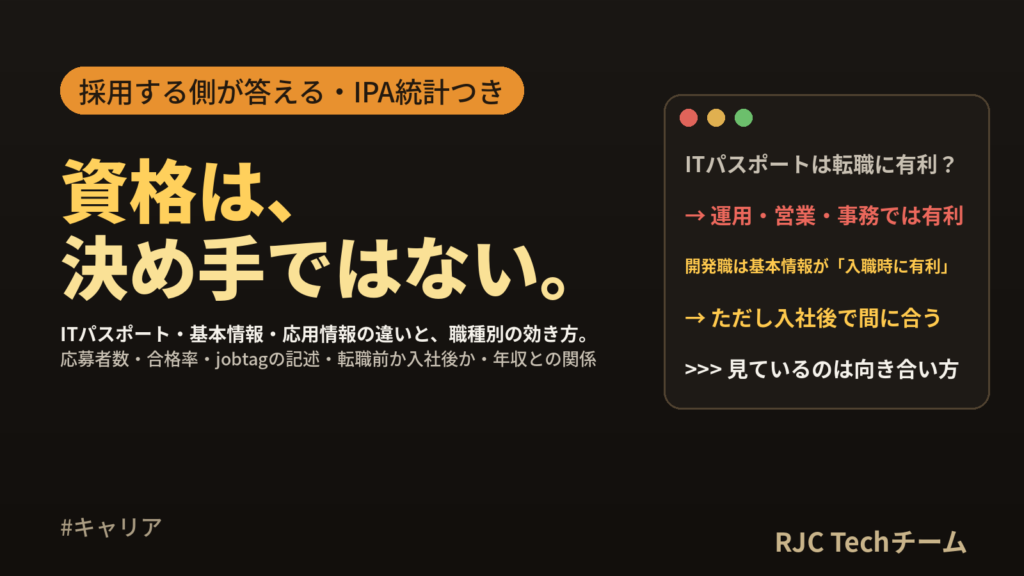 ITパスポート・基本情報は転職に有利か｜採用側の答えと資格より見ているもの