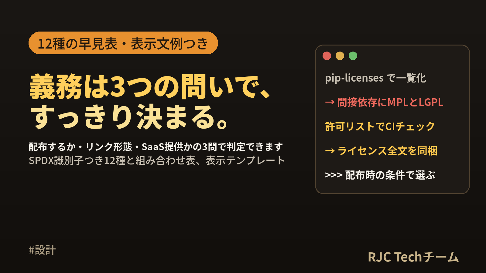 OSSライセンスの種類一覧と違い｜MIT・Apache・GPL比較表と表示文例