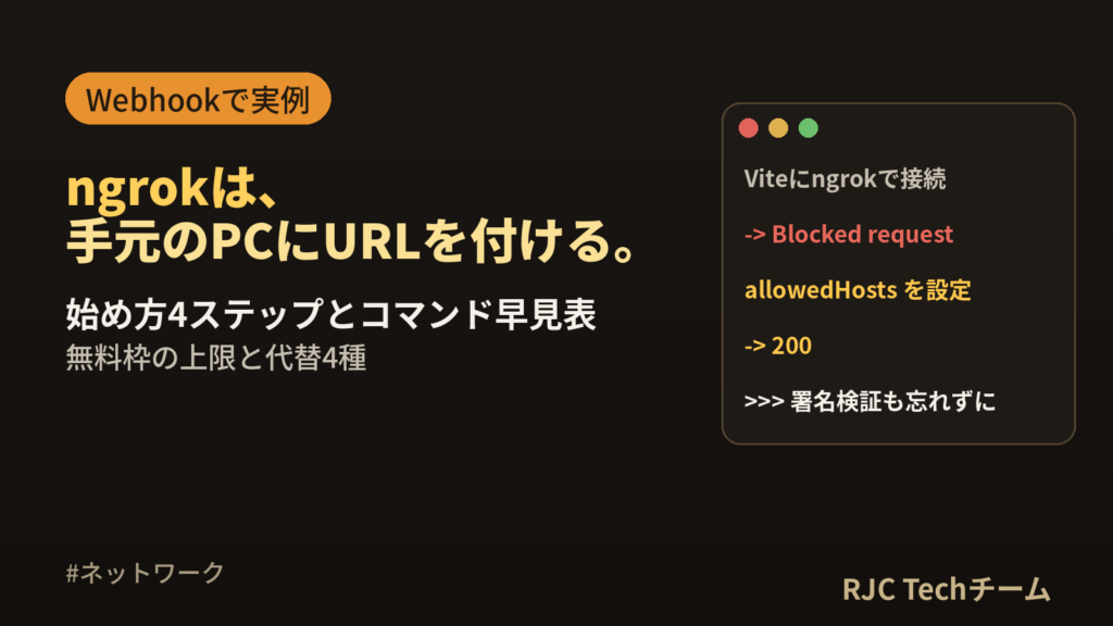 ngrokとは｜使い方・料金・Webhook受信とエラーの直し方