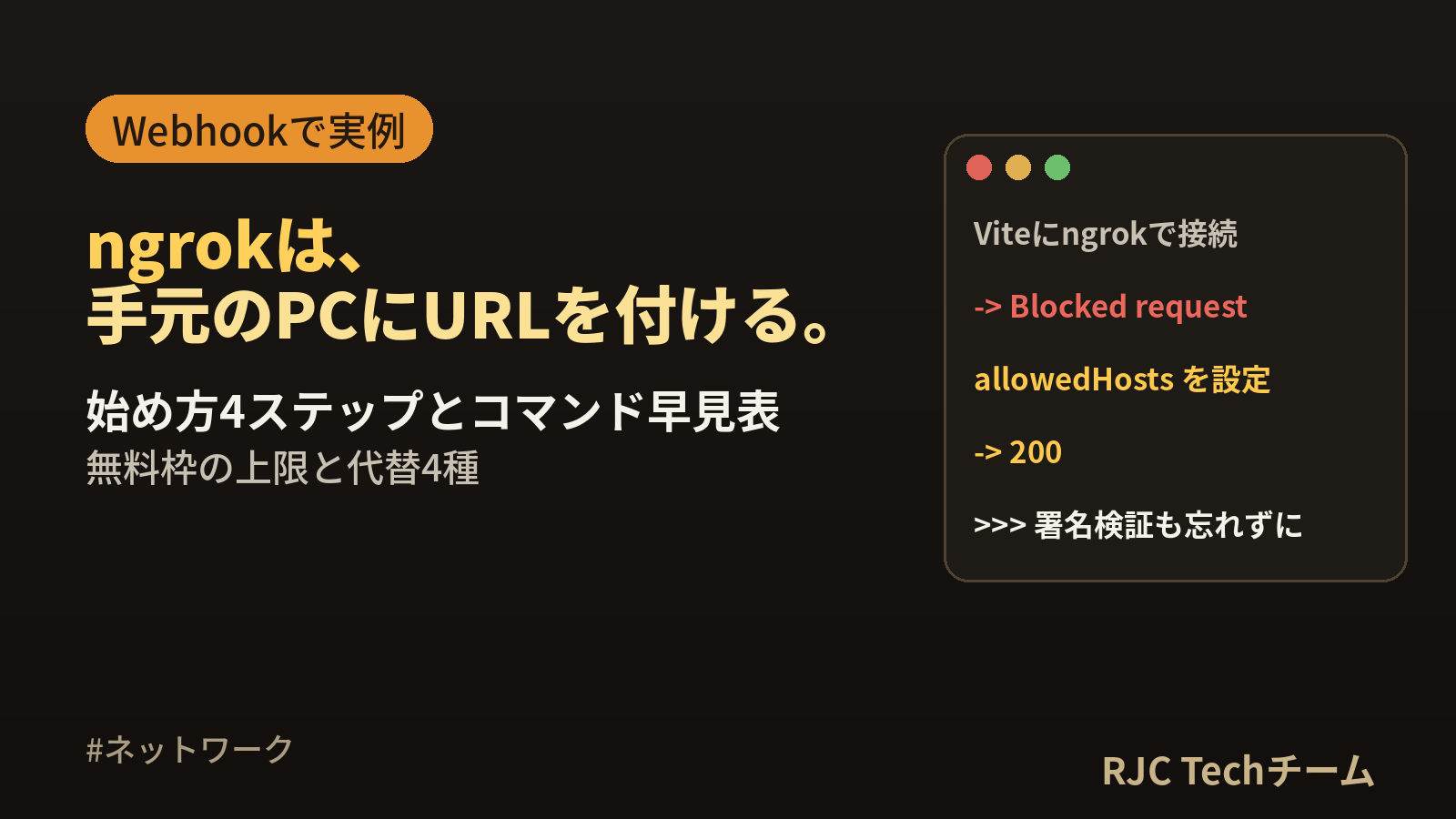 ngrokとは｜使い方・料金・Webhook受信とエラーの直し方