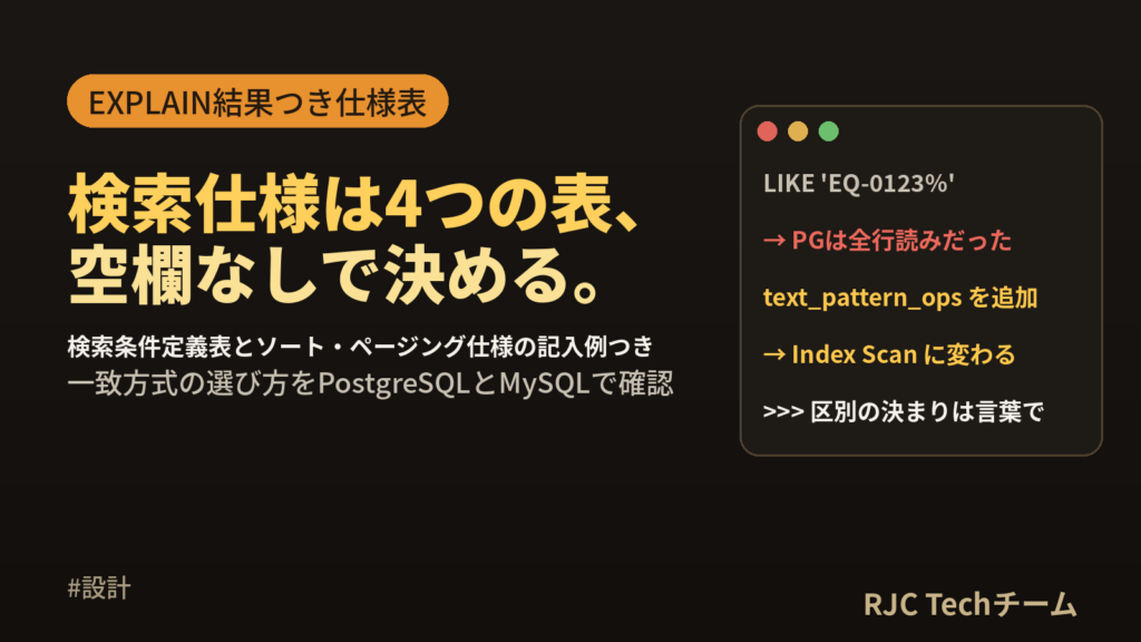検索機能の設計と仕様書の書き方｜検索条件・ソート・ページング