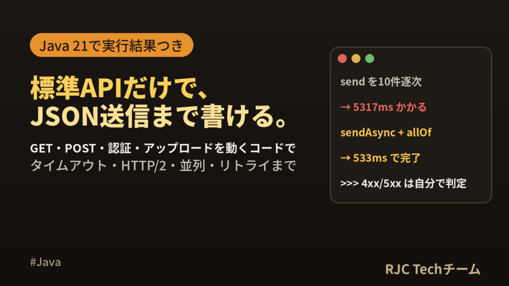 Java HttpClientの使い方｜GET・POSTでJSON送信