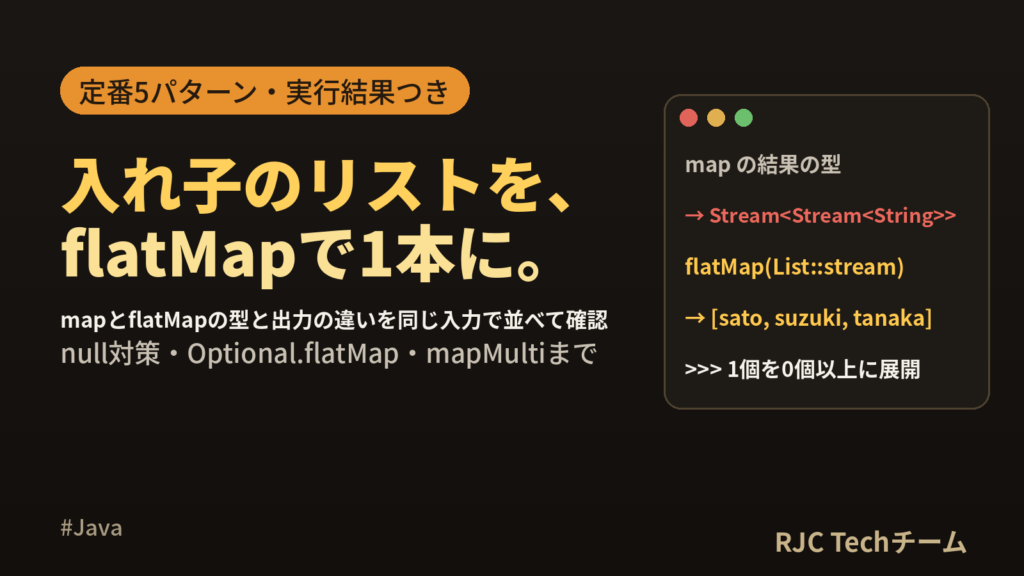 Java Stream flatMapの使い方 mapとの違いとmapMulti