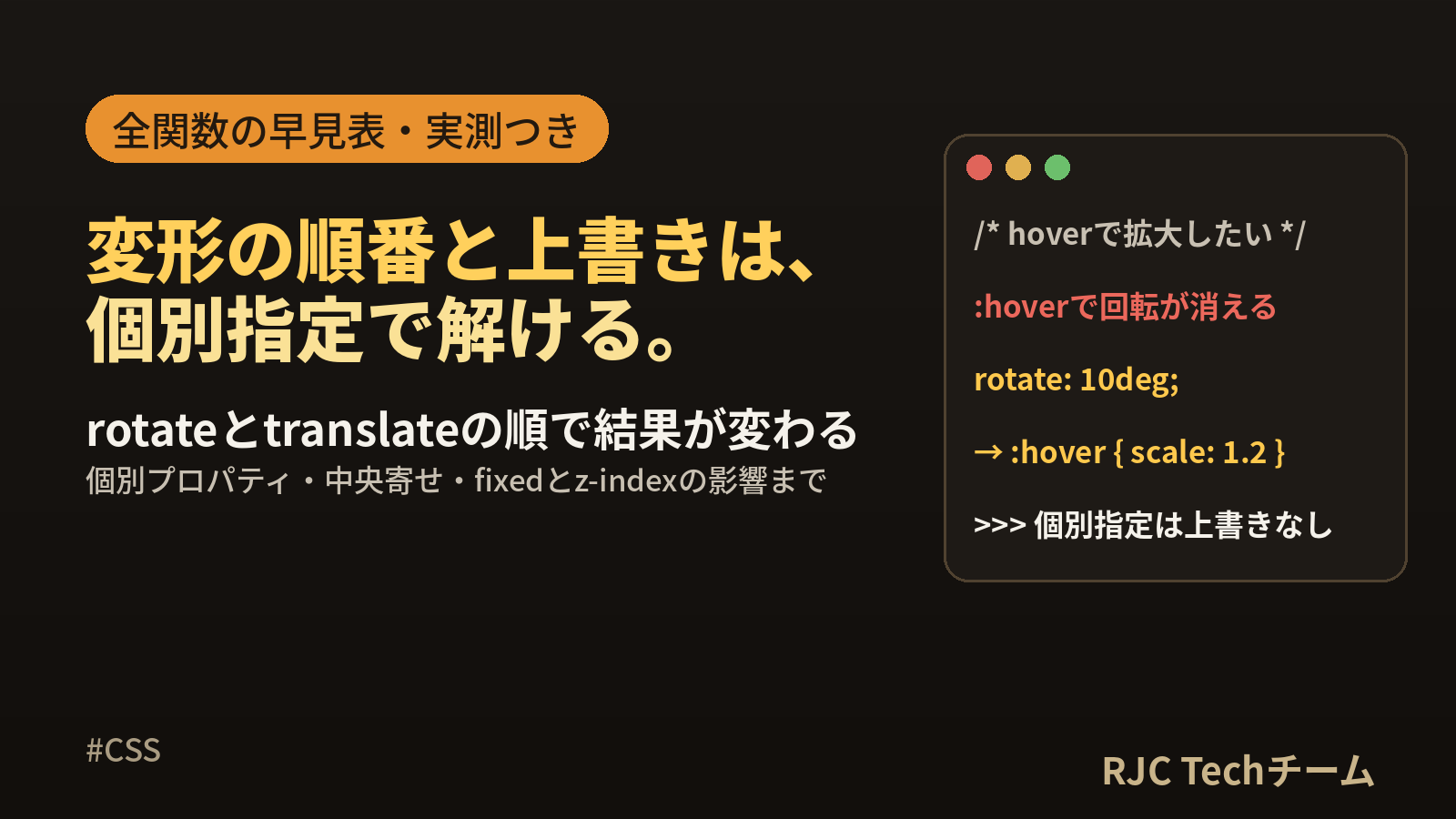 CSS transformの使い方｜translate・rotate早見表