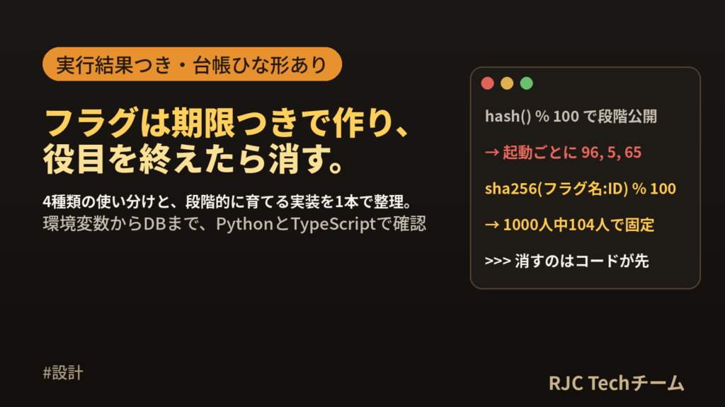 フィーチャーフラグとは：4種類の使い分けと実装コード・管理台帳テンプレート
