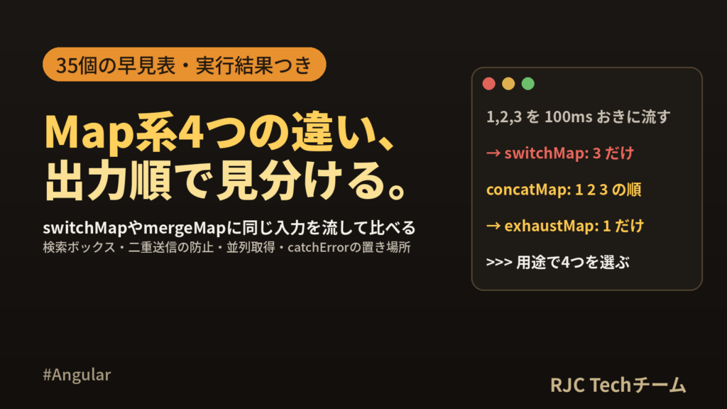 RxJSオペレーター一覧｜switchMapとmergeMapの違い