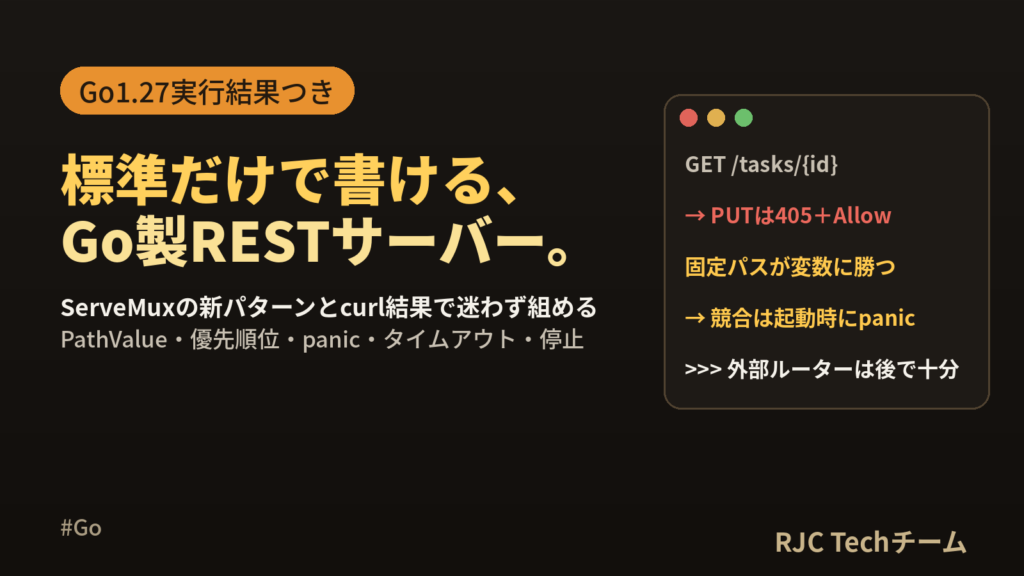 Go net/httpでWebサーバー｜1.22以降ルーティング完全コード