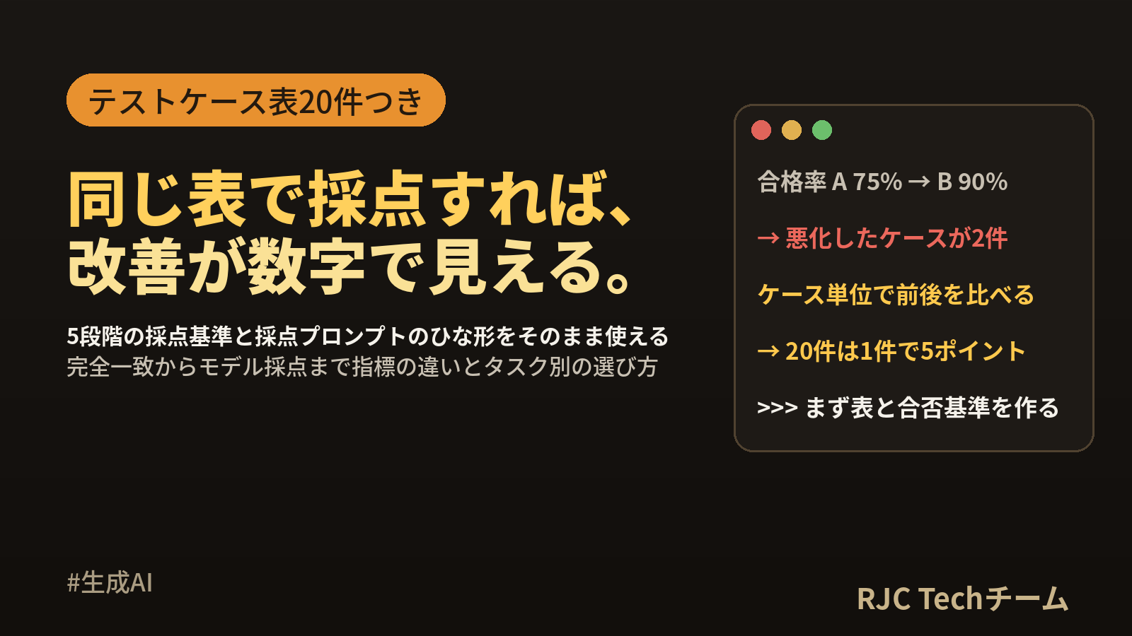 LLMの評価方法と評価指標一覧｜テストケース表のテンプレート付き