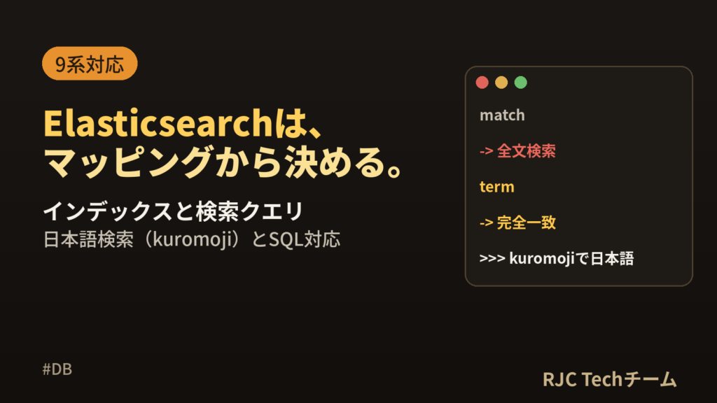 Elasticsearch入門｜インデックスと検索クエリの書き方・日本語検索