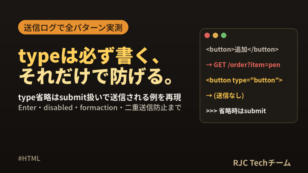 HTML button typeの使い方 submit・resetの違い