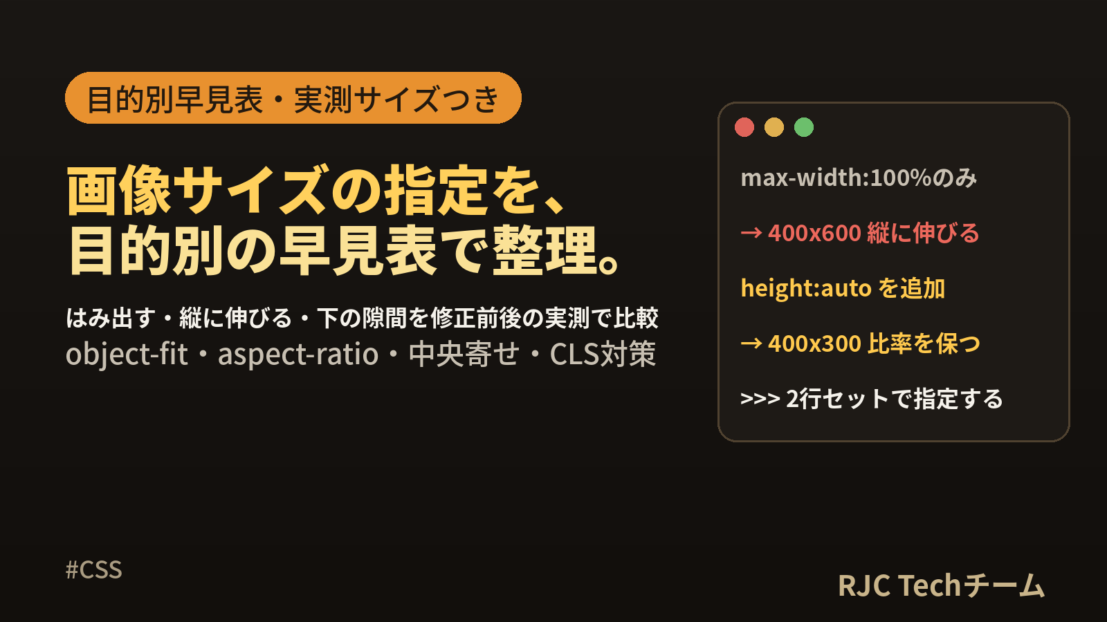 CSSで画像サイズを指定する方法 縦横比維持・中央寄せ・はみ出し対策