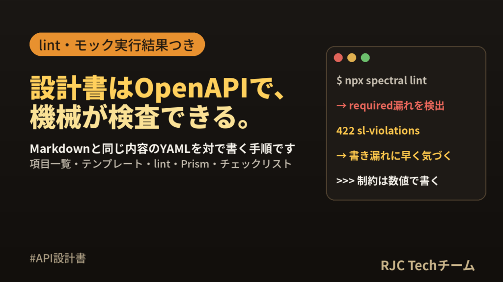 API設計書の書き方｜Markdown・OpenAPIテンプレートと記入例