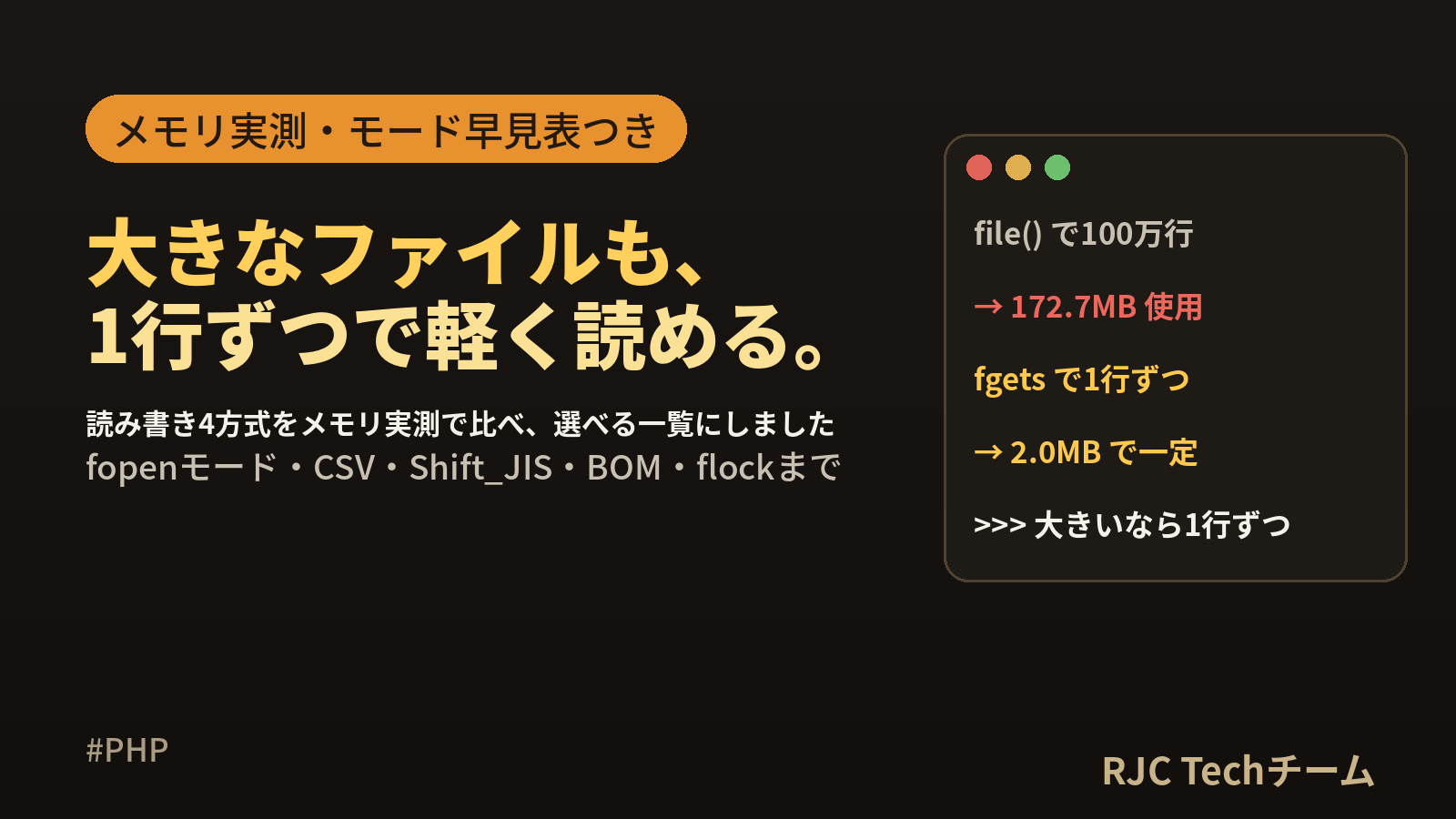 PHPファイル読み込み・書き込み｜fopen・CSV対応まとめ