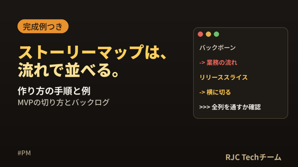 ユーザーストーリーマッピングのやり方｜作り方の手順と例