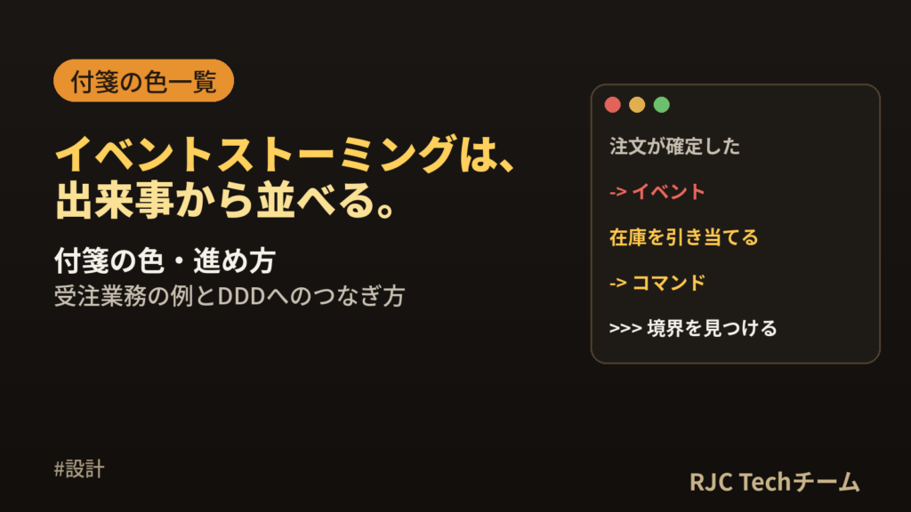 イベントストーミングのやり方｜付箋の色・進め方・システム開発の例