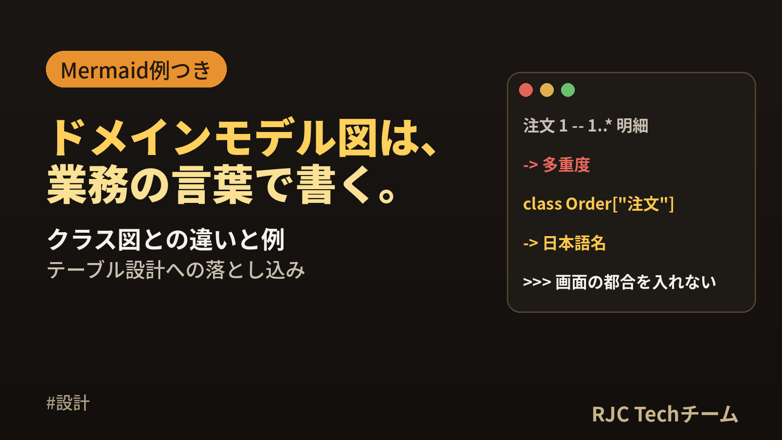 ドメインモデル図の書き方｜クラス図との違いと例